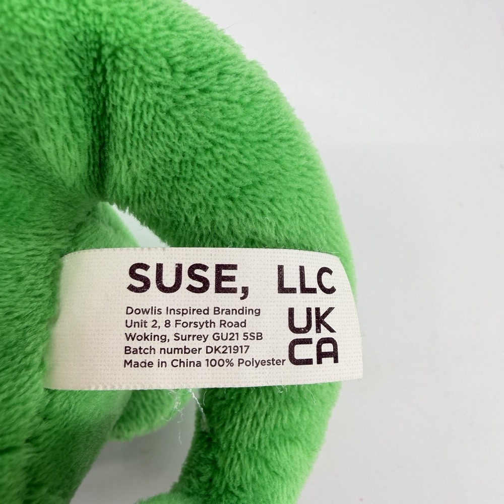 SUSE Linux Plush‎ Mascot – 7" Green Gecko Chameleon Lizard Stuffed Toy - Picture 4 of 9